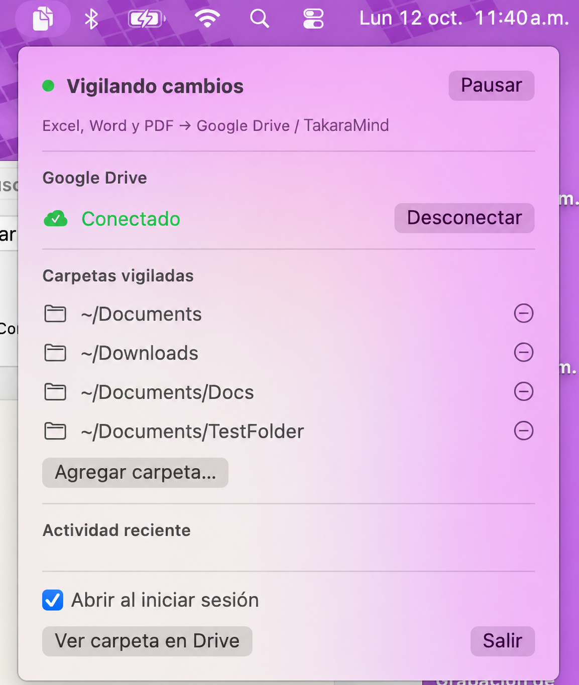 KenMind desktop agent monitoring folders